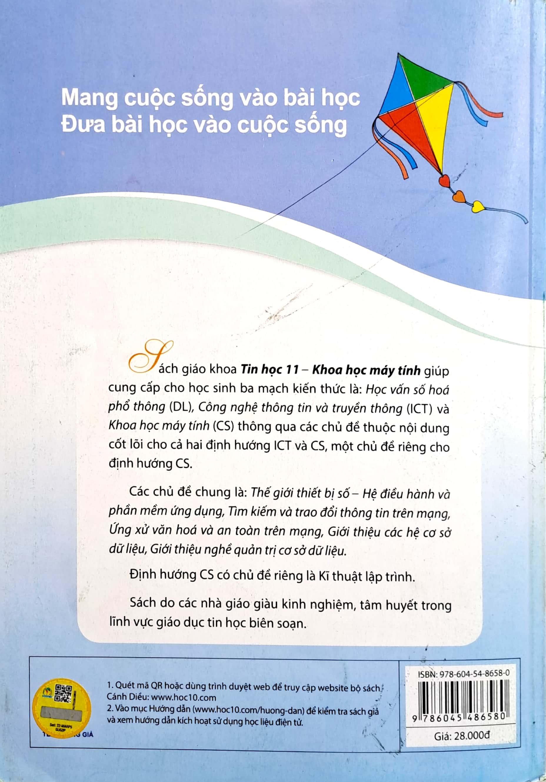 Tin Học 11 - Khoa Học Máy Tính (Cánh Diều) (2023)