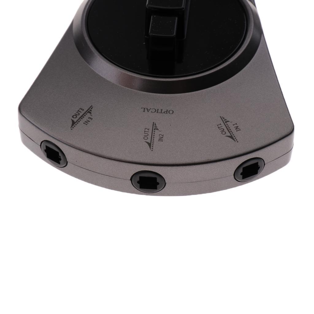 3input 1 output Digital Optical Audio Switcher Toslink Selector Switch Wired