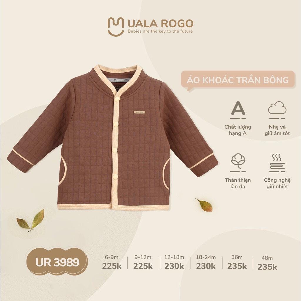 Áo khoác cho bé Ualarogo 6 tháng - 4 tuổi vải trần bông nhẹ tiện dụng màu trendy