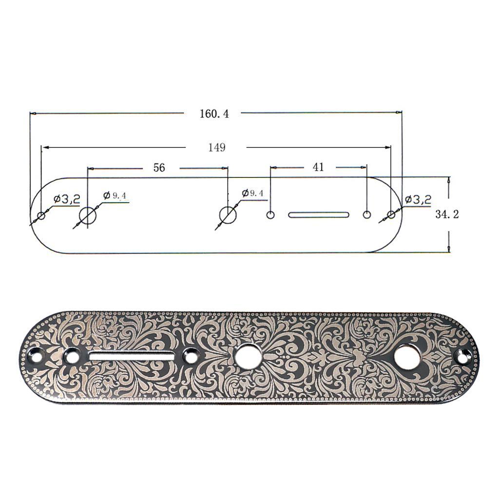 2 x Metal Guitar Control Plate Cover for TL Electric Guitar Replacement Parts