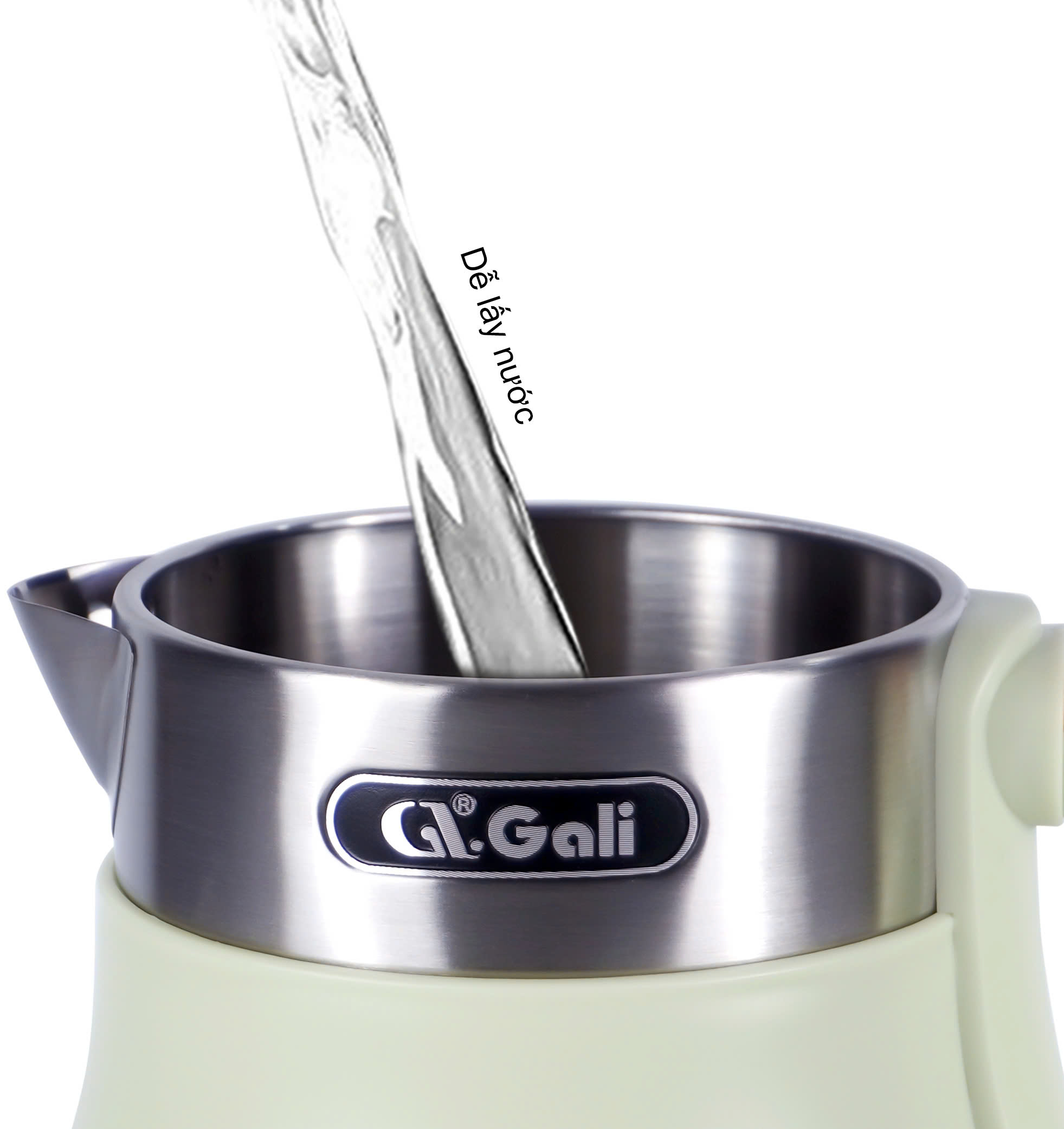 Ấm siêu tốc Gali GL-18F dung tích 1.8 Lít, thiết kế 2 lớp cách nhiệt, Inox 304 chất lượng cao, có chức năng giữ ấm. Hàng chính hãng bảo hành 24 tháng
