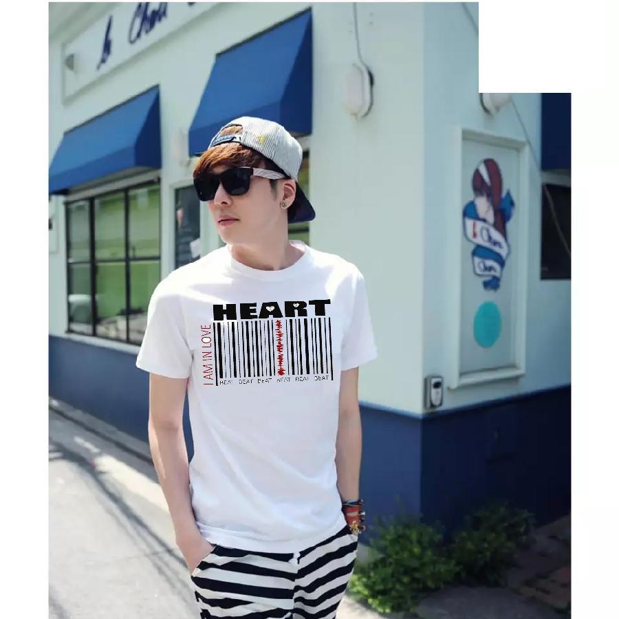Áo thun nam nhịp trái tim mtt136