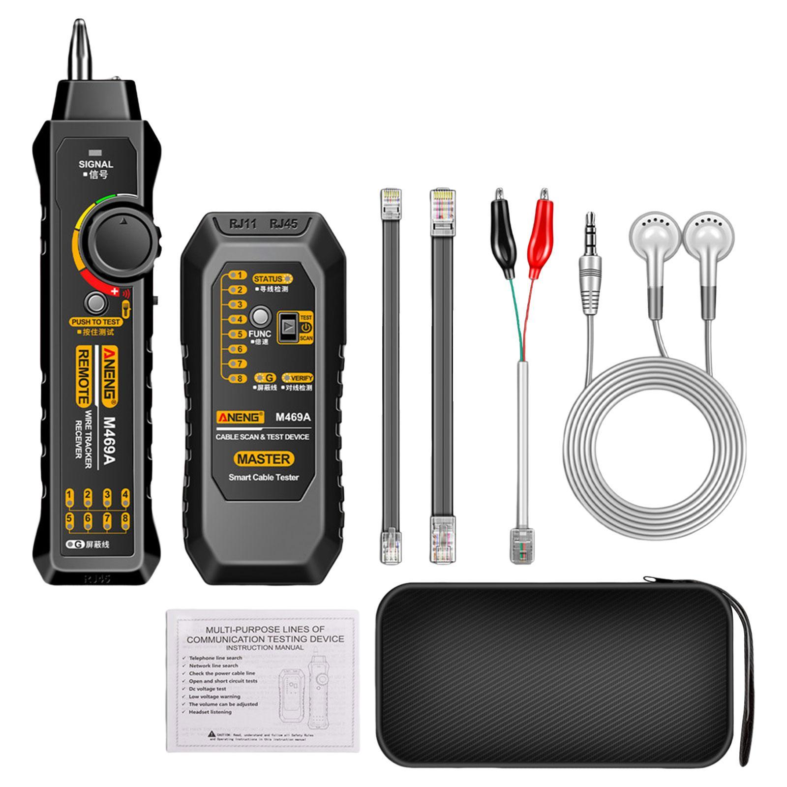 Network Cable Tester Networking Tool RJ45 + RJ11 Line for Optical Cat