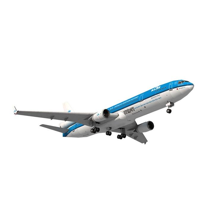 Mô hình giấy máy bay KLM MD-11 tỉ lệ 1/100