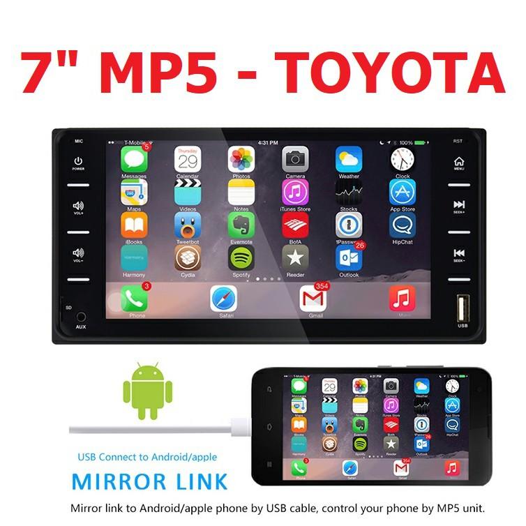 Đầu Màn Hình 7 inch Đa Năng Cho Xe - Kết Nối Đa Năng - Đầu DVD Kèm Giắc Zin Theo Xe Toyota