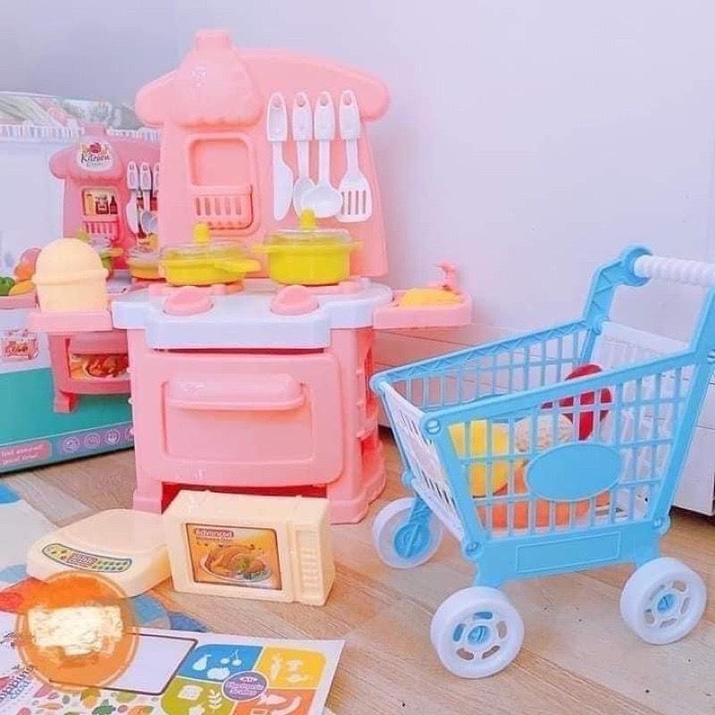 Bộ đồ chơi nấu ăn nhà bếp Kit Dream, kèm xe đẩy cho bé