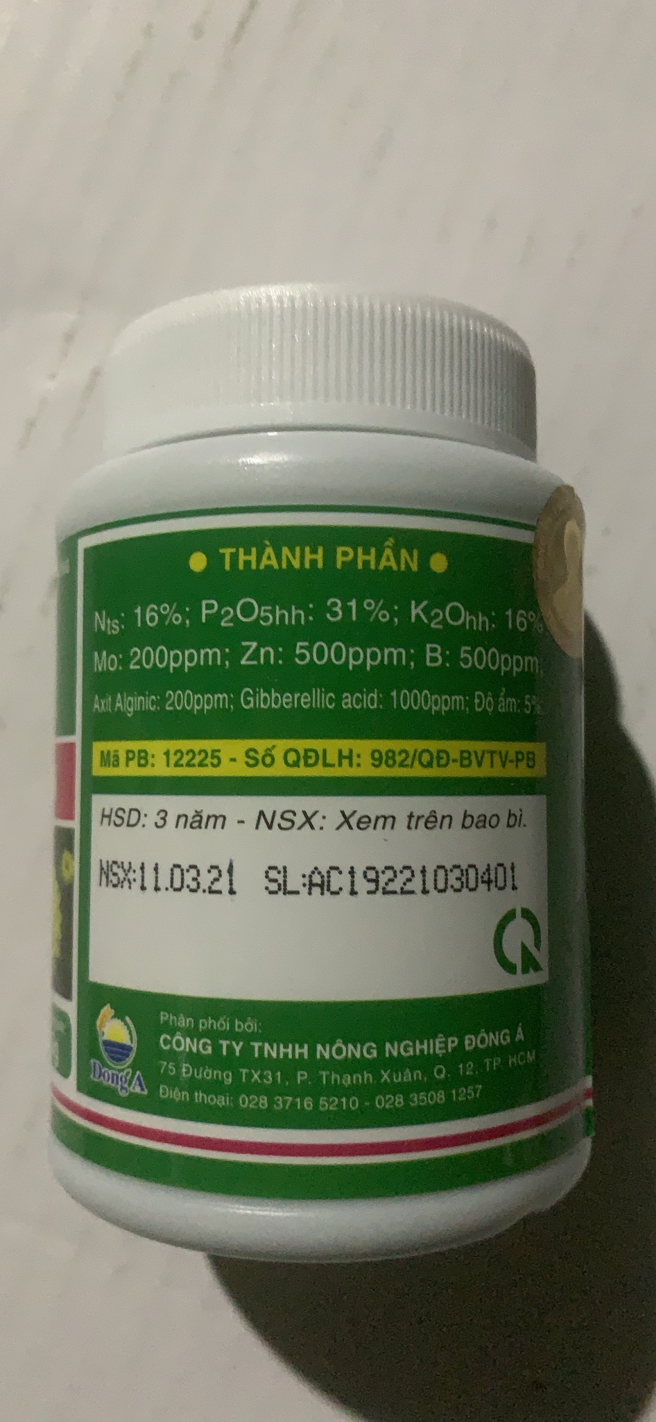 PHÂN BÓN Tạo mầm hoa NPK MICRO-GREEN 16-31-16