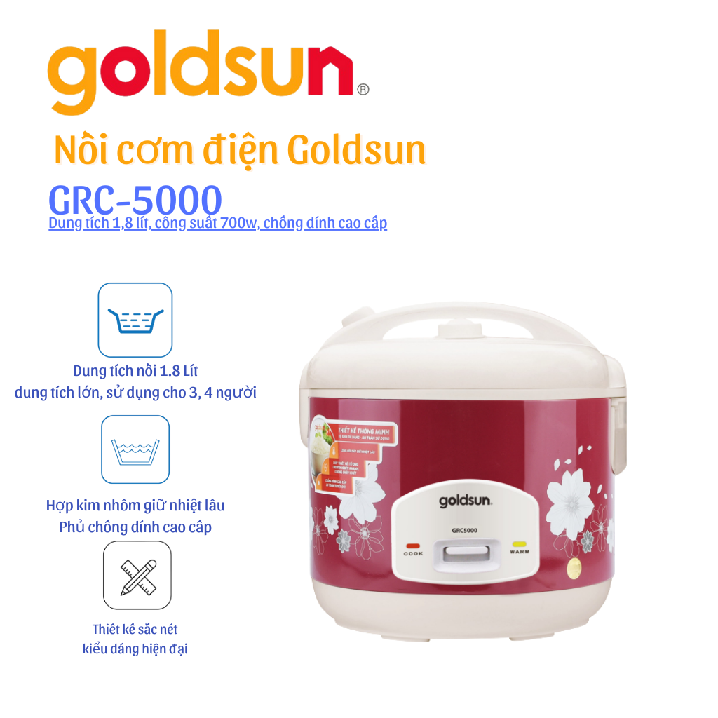 Nồi Cơm Điện Goldsun GRC5000- Hàng chính hãng