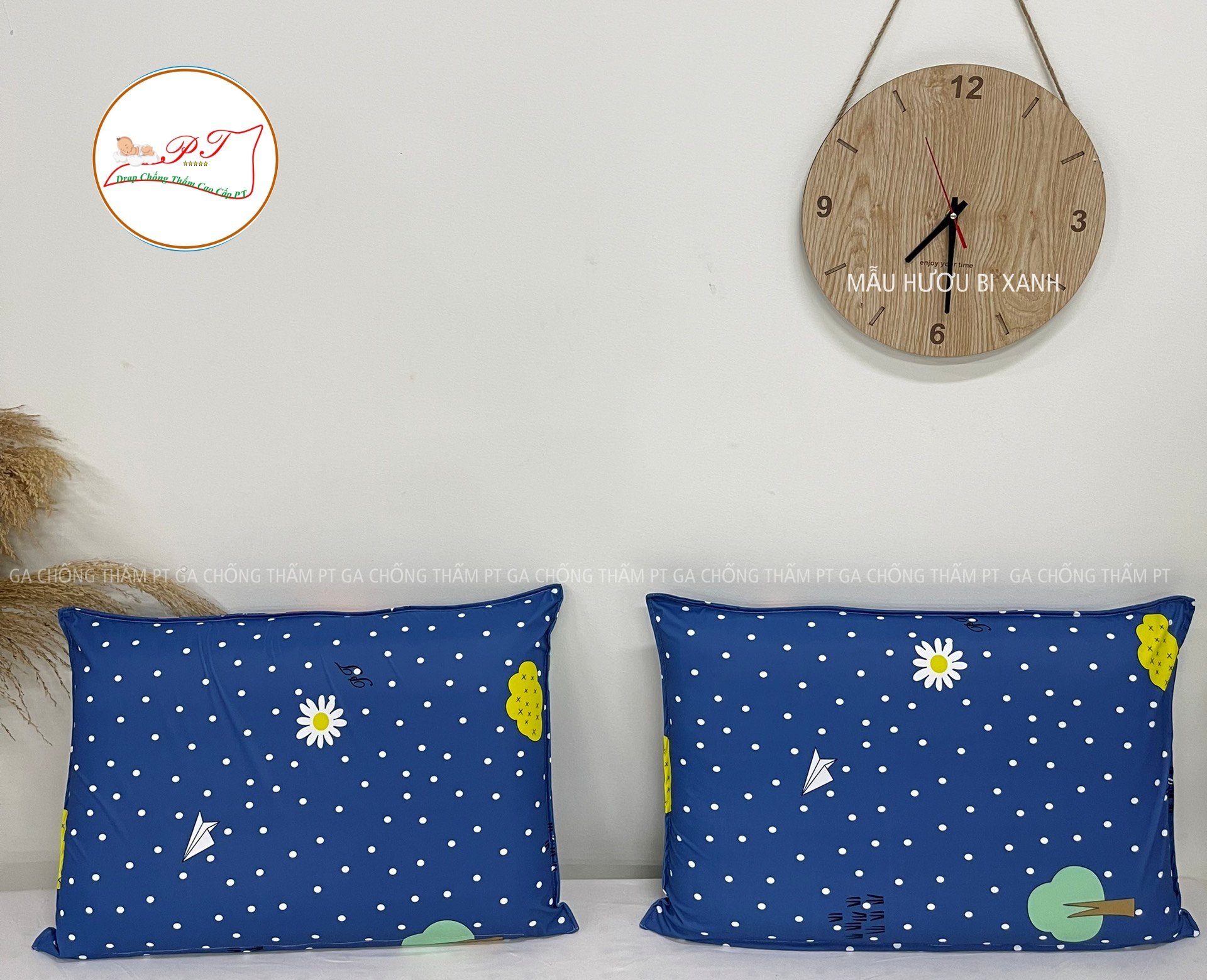 Ga Chống Thấm Cao Cấp PT Mẫu Họa Tiết Hươu Bi Xanh