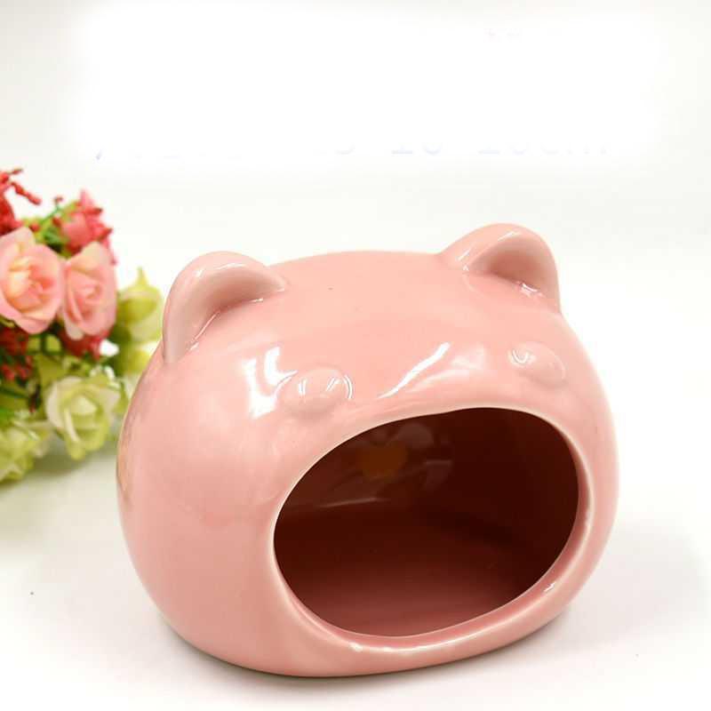 Nhà ngủ sứ siêu dễ thương bắng sứ cao cấp cho chuột Hamster - mẫu gấu