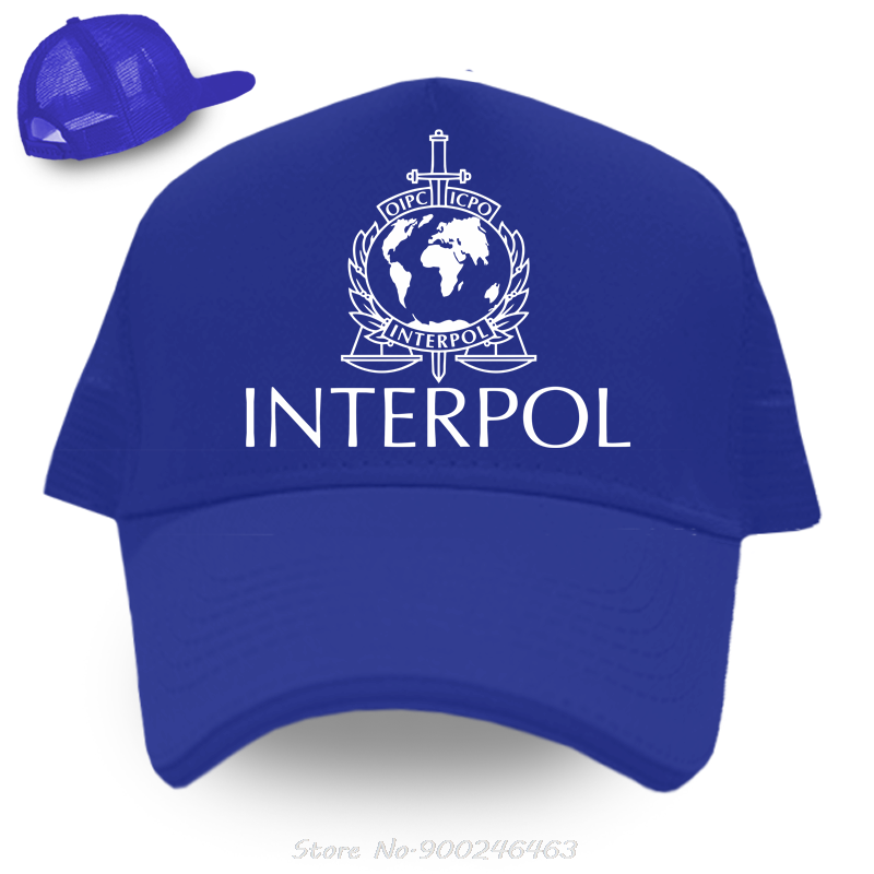 Mũ bóng chày nam International Interpol Mũ thể thao ngoài trời Mũ thể thao Golf Nữ Mũ Hip Hop Mũ Hip Color: Regular Black Size: Adjustable