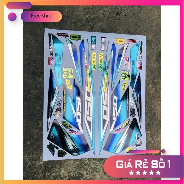 Tem rời dành cho xe winner GTR 150 chất liệu Crom cao cấp