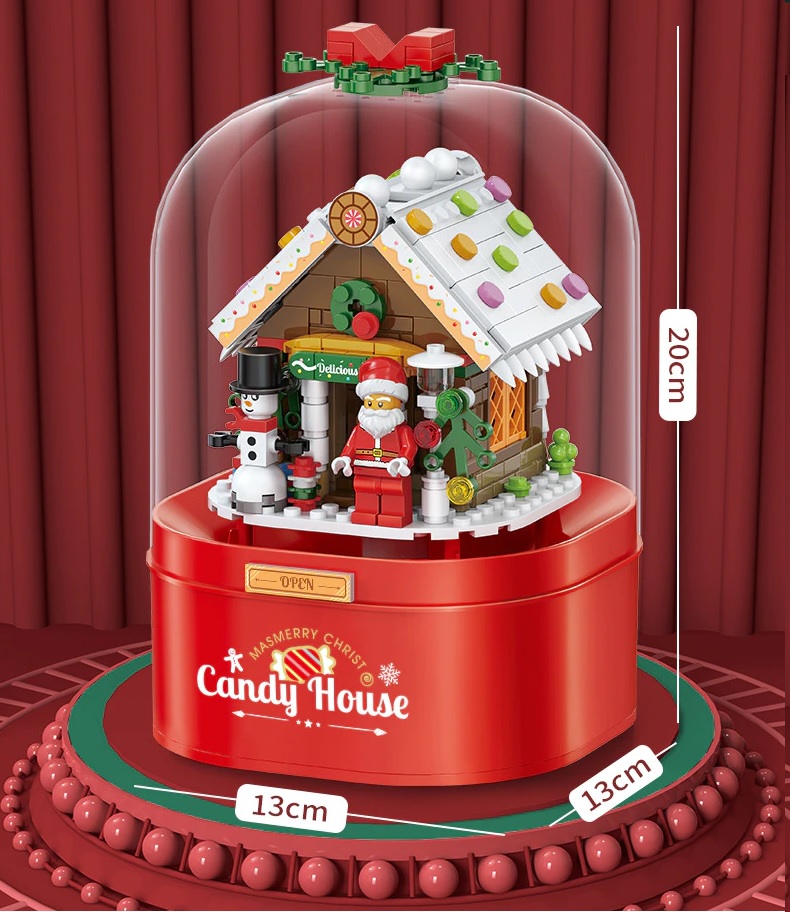 Đồ chơi lắp ráp ngôi nhà Noel có phát nhạc và phun tuyết (298 chi tiết) - Dành cho bé từ 8 tuổi