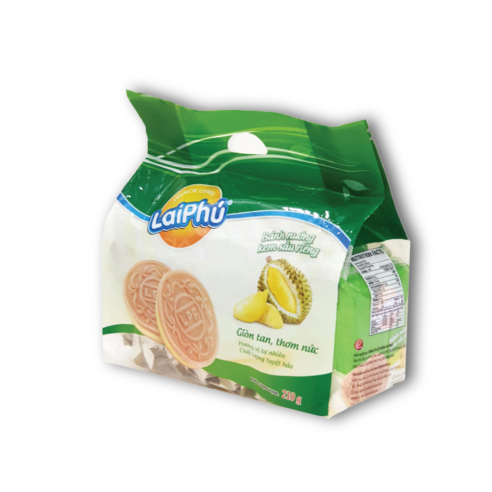 Bánh Cookies Lai Phú Kem Sầu Riêng 210G