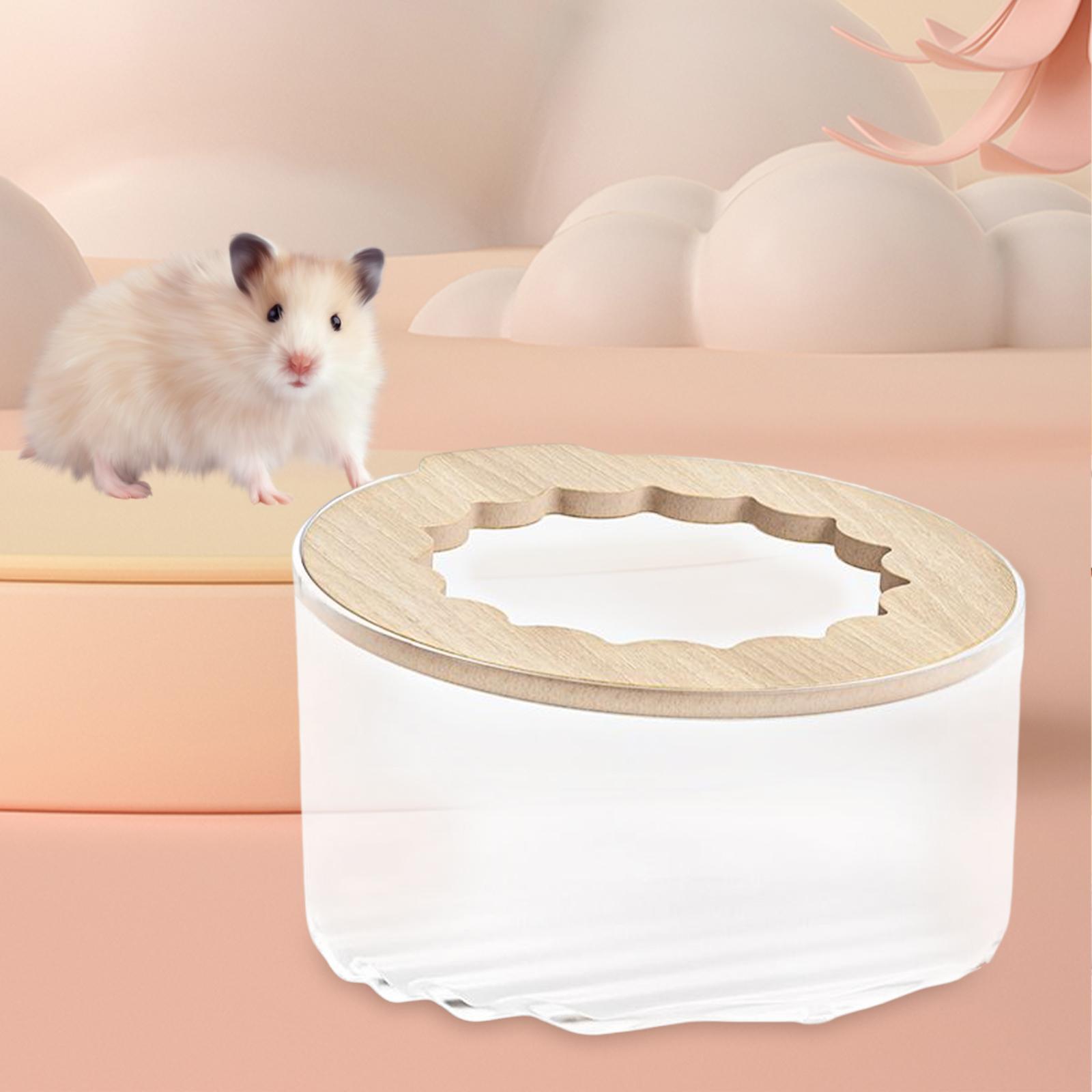 Hamster Sand Bath Toilet Cage Accessory Bathtub for Small Animals Gerbil Rat Mice