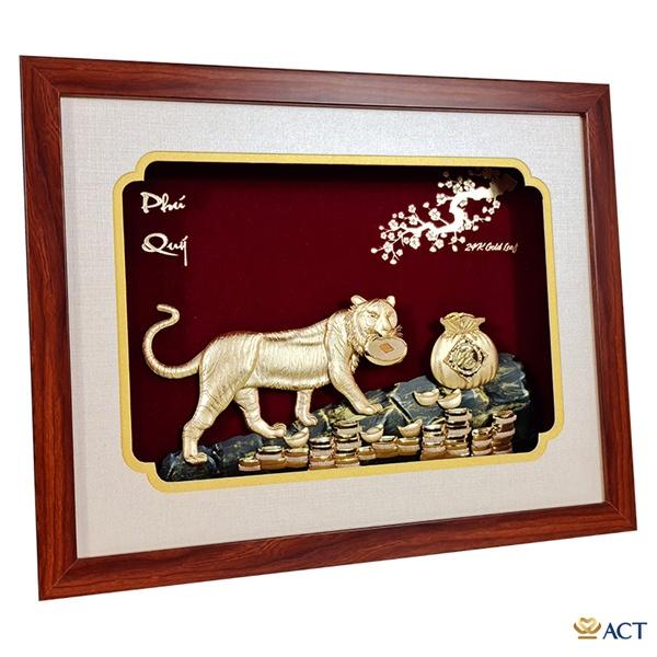 Tranh hổ dát vàng 24k - Mẫu 5 - quà tặng tân gia, tặng sếp, khai trương, sinh nhật, event, lễ, tết,....