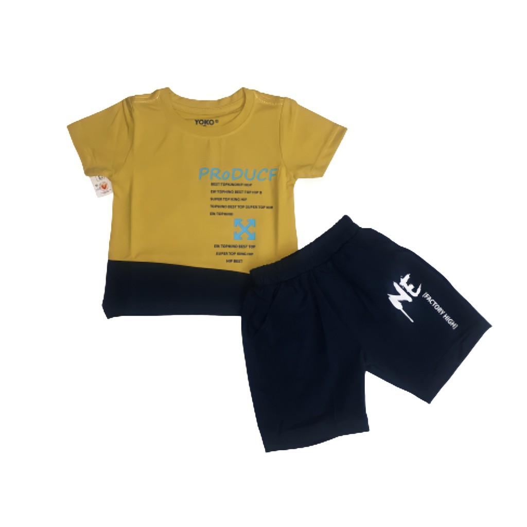 Bộ thun cotton cho bé trai từ 1 đến 5 tuổi