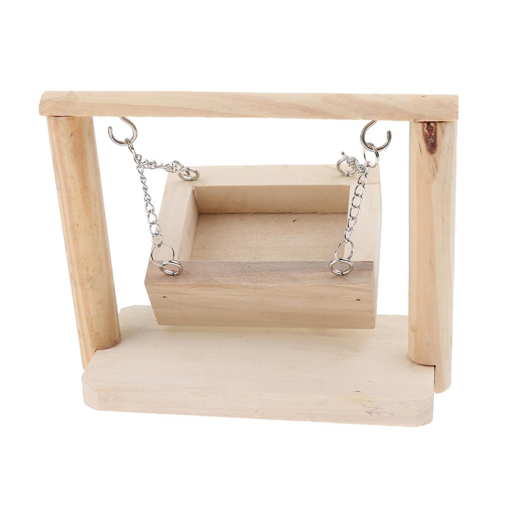 Wooden Small Animal Hamster Ferret Rat Hammock Cage Hanging Basket Nest