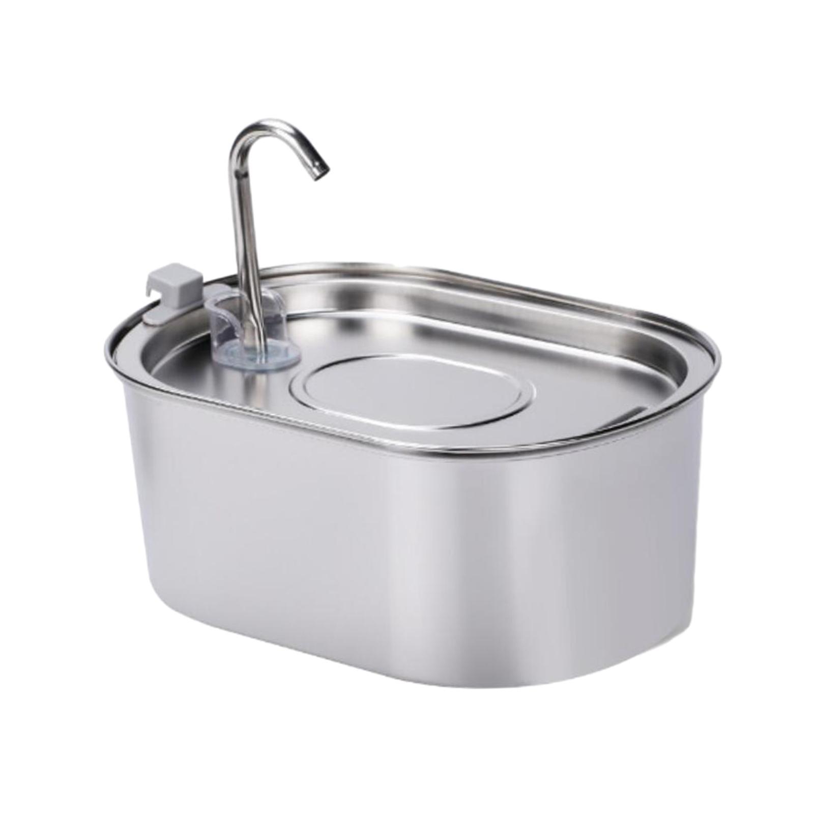 Stainless Steel Cats Pet Water Fountain, Pet Water Dispenser, 3.2L Automatic Metal Dog Drinking Bowl, Pet Water Dispenser Accessories for Cats