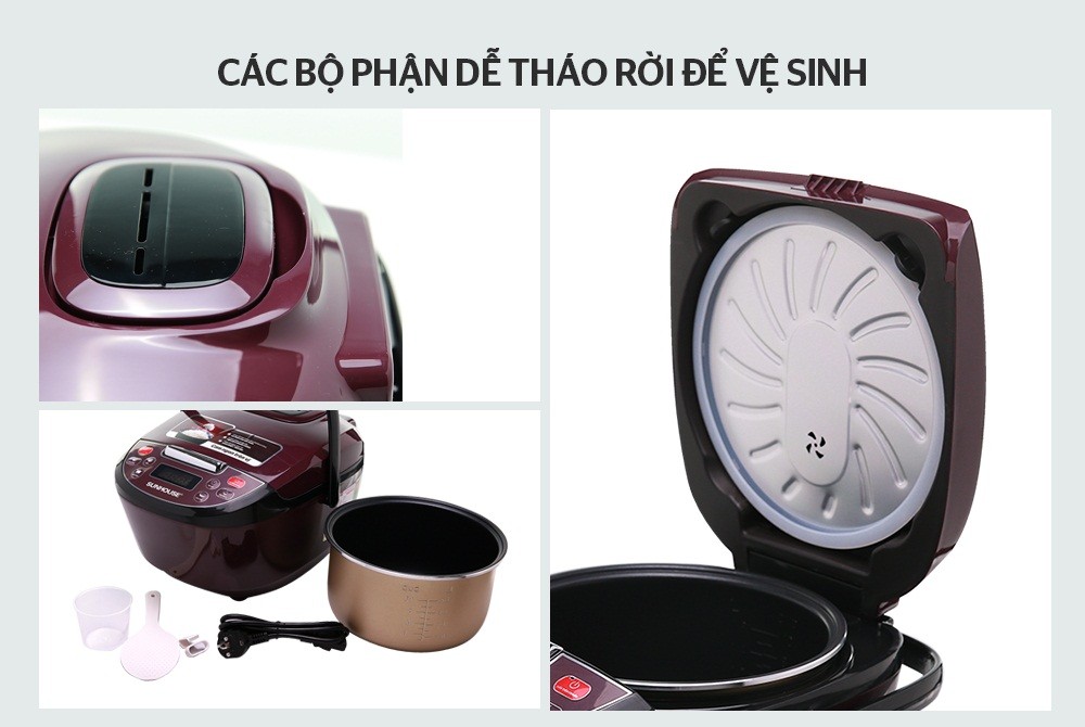 Nồi cơm điện tử 1.8L Sunhouse SHD8909 - Hàng chính hãng