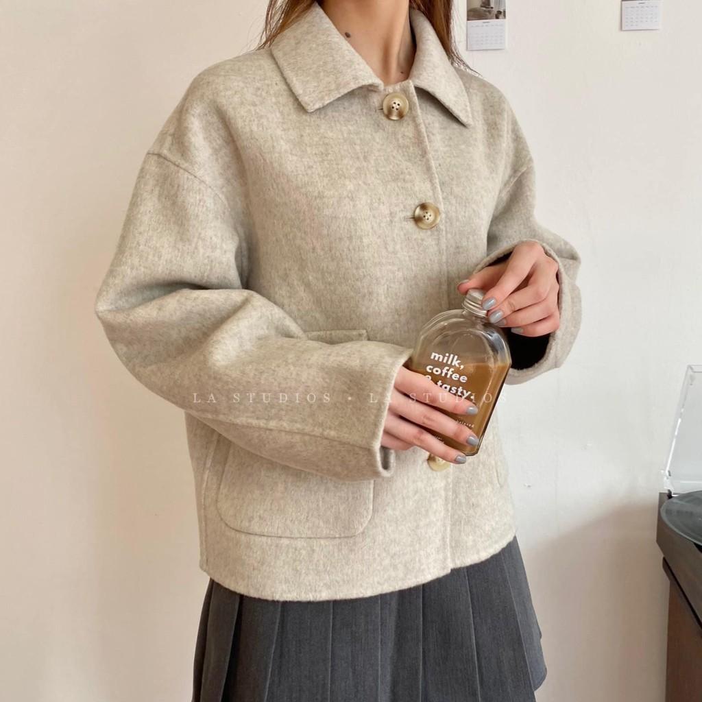 Áo khoác dạ ngắn Handmade Hàn Quốc