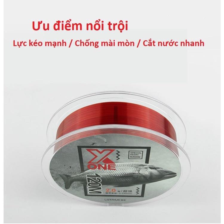 Cước Câu Cá Siêu Bền X-ONE Lylon Nhật Bản Tàng Hình Cắt Nước Nhanh Siêu Khoẻ DC15