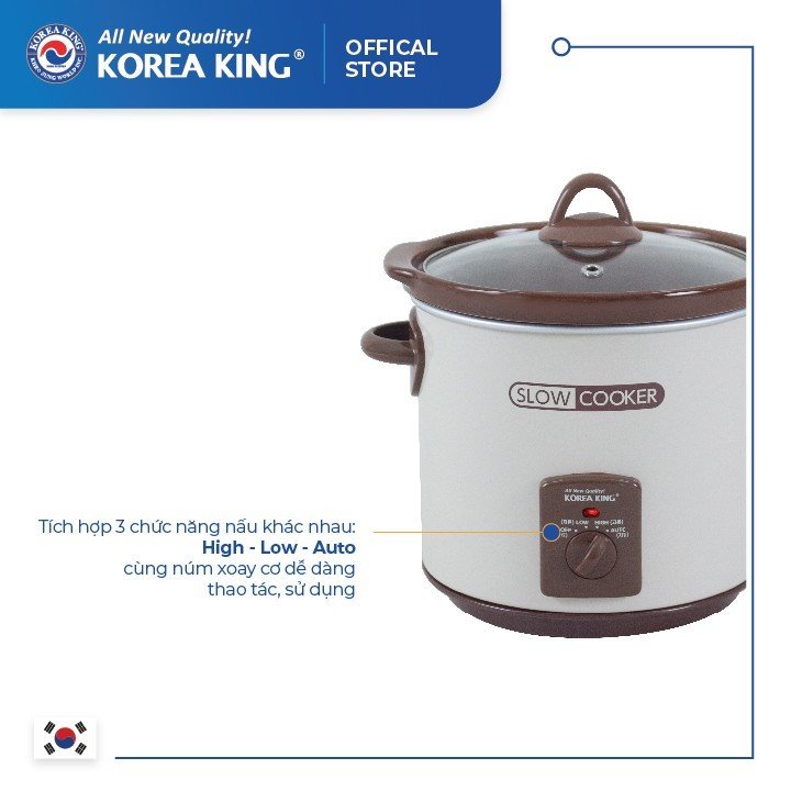 Nồi tiềm Korea King PSC-30GL (220 V/50Hz, 200 W, 3.0L ) - Hàng chính hãng