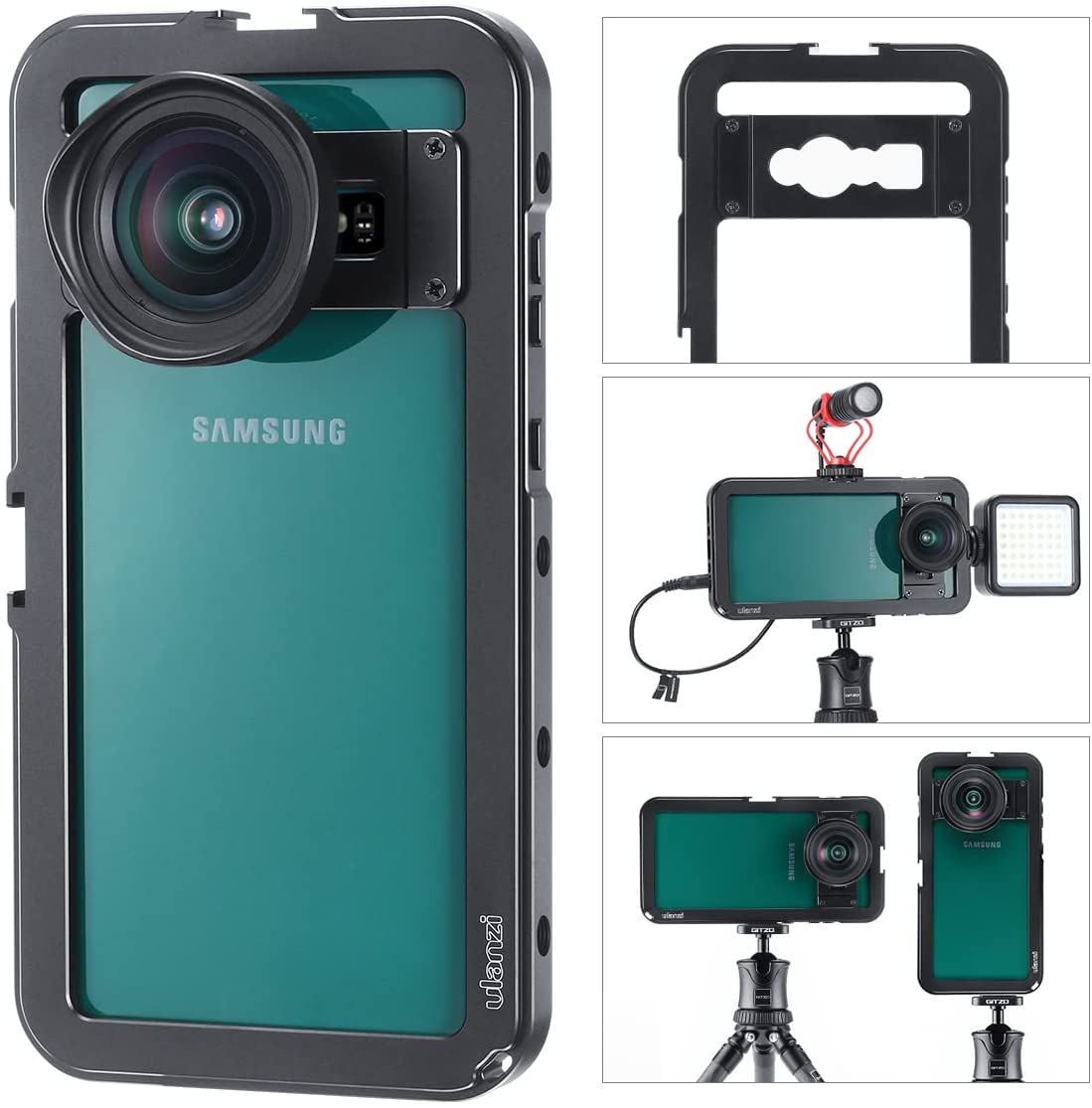 ULANZI VIDEO CAGE S - HÀNG CHÍNH HÃNG - Khung gắn lens dành cho điện thoại Samsung S10 Plus