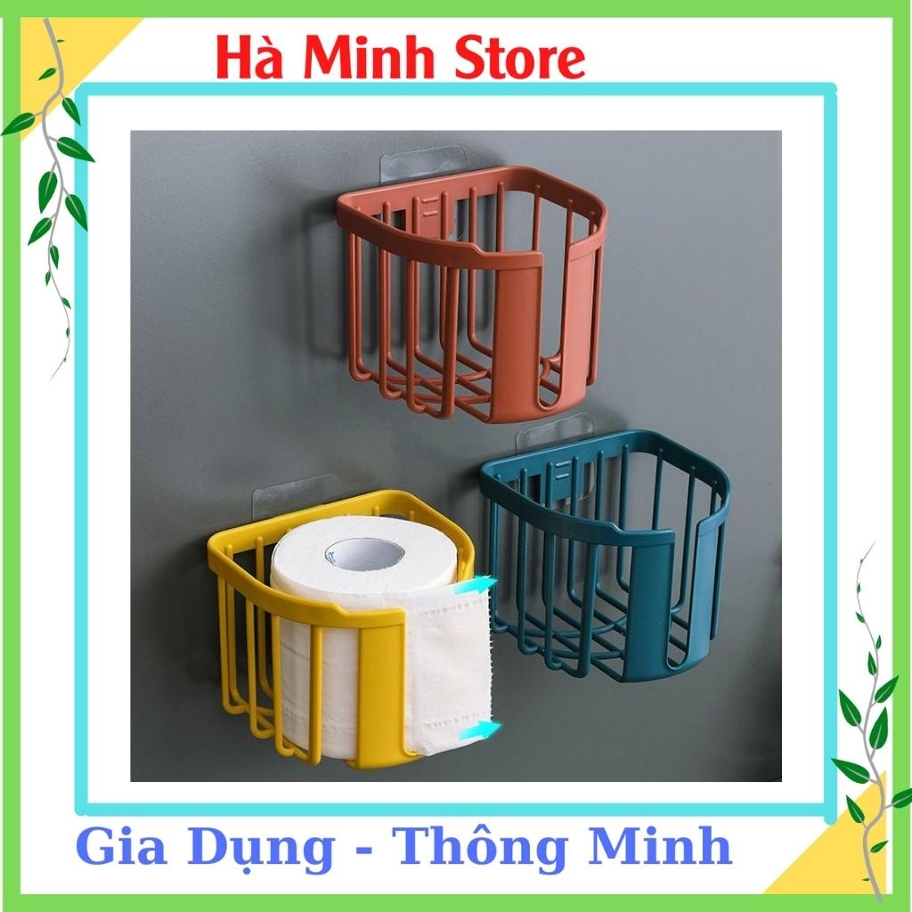 Giỏ Đựng Giấy Vệ Sinh - Giá Để Giấy Vệ Sinh Gắn Tường Tiện Dụng Tặng Kèm Mếng Dán