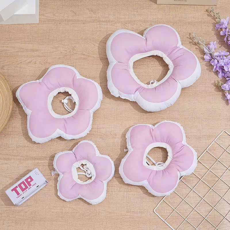 VÒNG CỔ THÚ CƯNG VÒNG CỔ LOA CHỐNG LIẾM CHO THỎ CHÓ MÈO BÔNG HOA DỄ THƯƠNG TỪ 0.5-5.5KG MÃ 10 CHO CHÓ MÈO THỎ