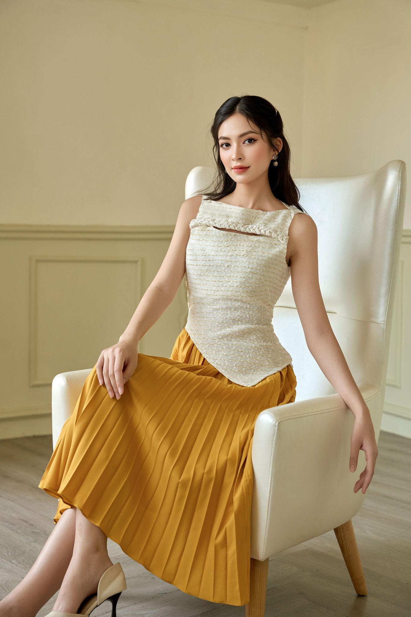 OLV - Chân váy Golden Pleated Skirt