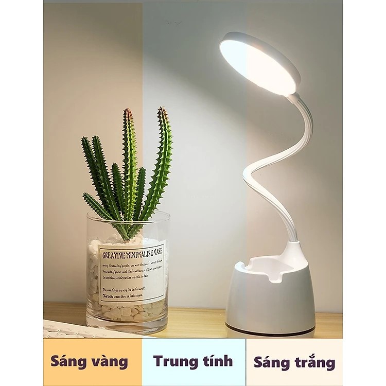 Đèn Bàn Học Led Bảo Vệ Mắt Chống Cận Làm Việc - Đọc Sách - Học Tập - Thân Đèn Uốn Cong Tiện Lợi - Linh Hoạt Điều Chỉnh Góc Độ &amp; Vùng Sáng - Hàng Chính Hãng