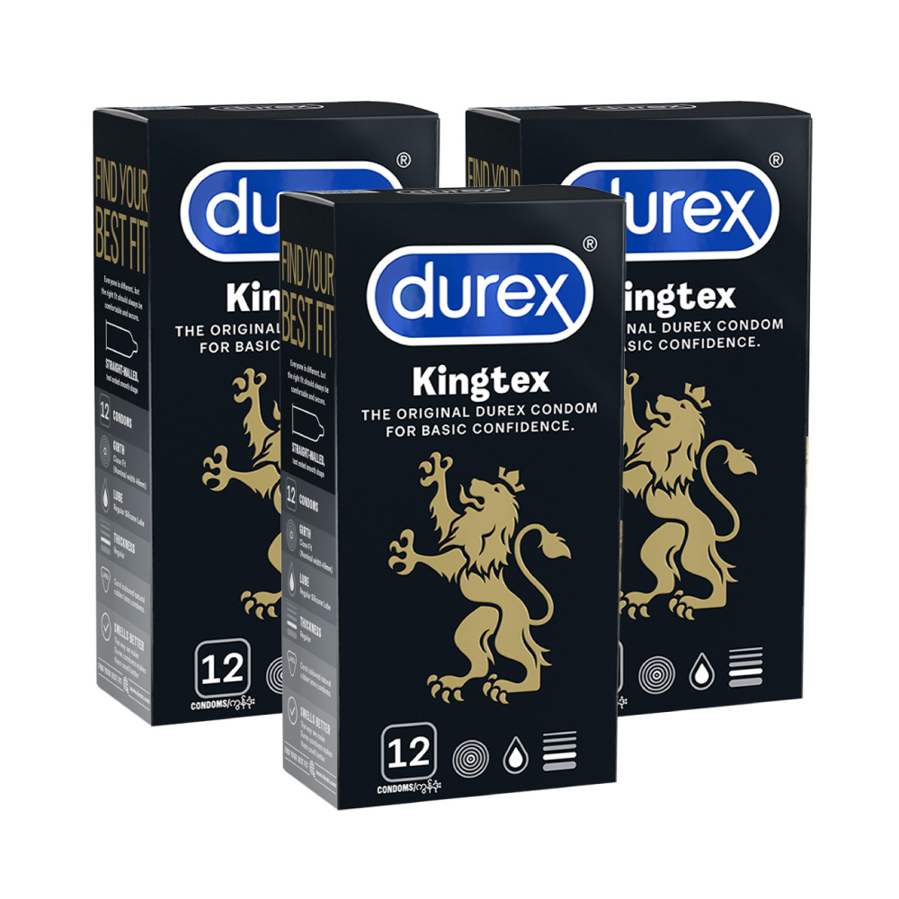 Bộ Bao Cao Su Durex Kingtex 3 Hộp 12 Bao