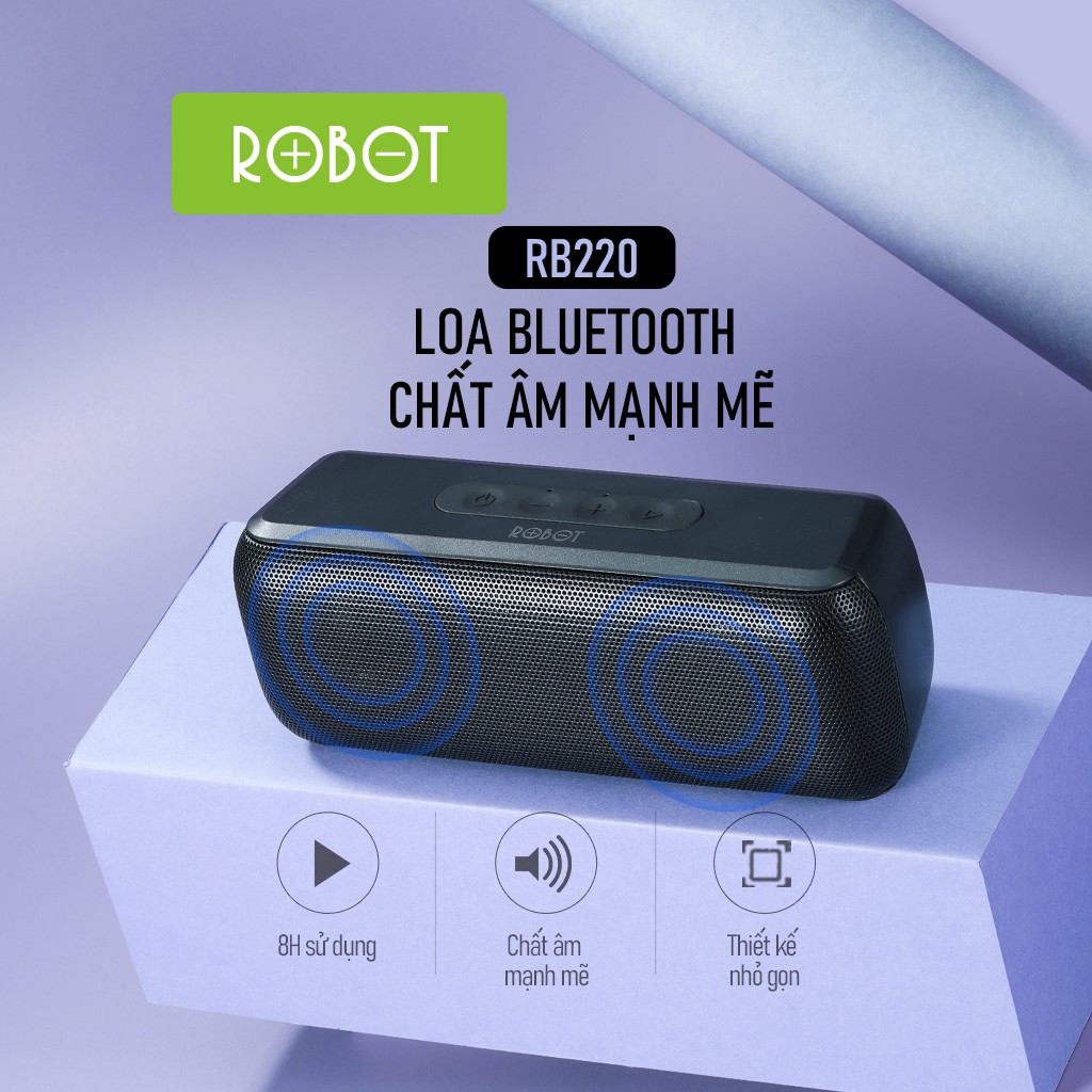 Loa Bluetooth ROBOT Mini, Công Suất 5W, Âm Thanh Chân Thực, Thời Gian Sử Dụng Tới 8H - Hàng Chính Hãng