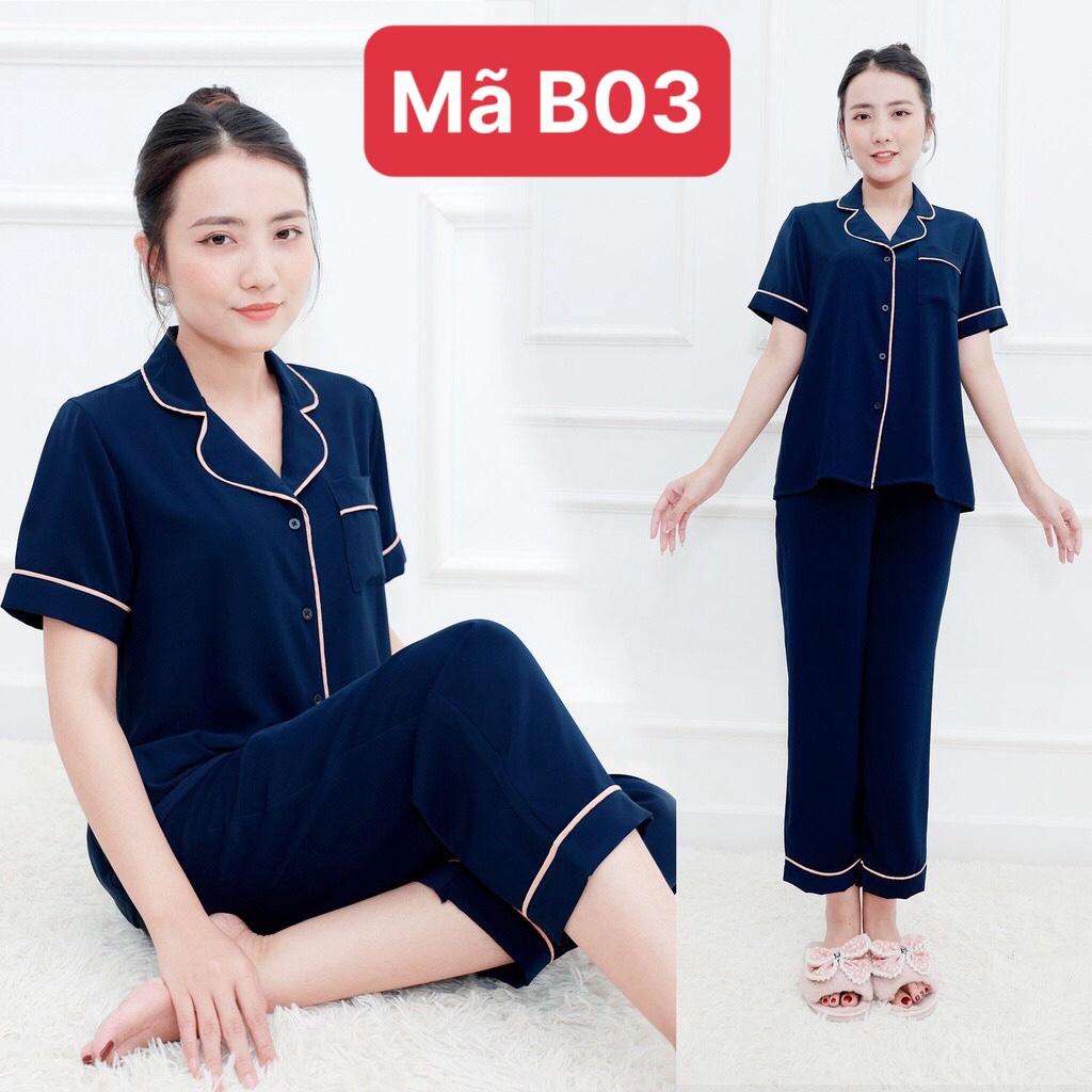 Bộ đồ ngủ lụa pyjama nữ quần dài, chất lụa cao cấp Loại 1, Đồ mặc ở nhà Kiểu Pijama thoải mái trẻ trung có đủ size