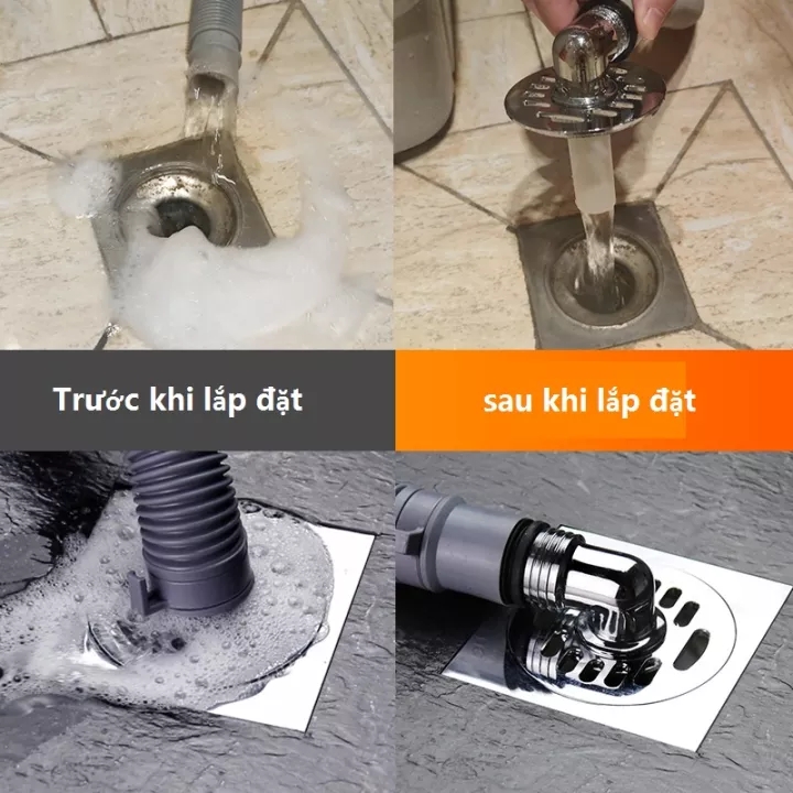 Nắp ống xả máy giặt ngăn mùi, đầu nối ống nước góc 90 độ, đậy kín ga thoát sàn