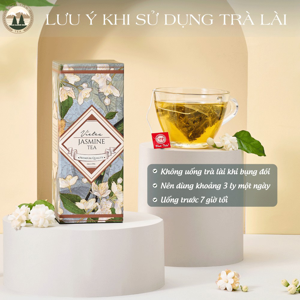 Trà Lài Túi Tam Giác Vĩnh Tiến - Hỗ Trợ Tiêu Hóa, Giảm Cân, Thanh Nhiệt, Chống Oxy Hóa