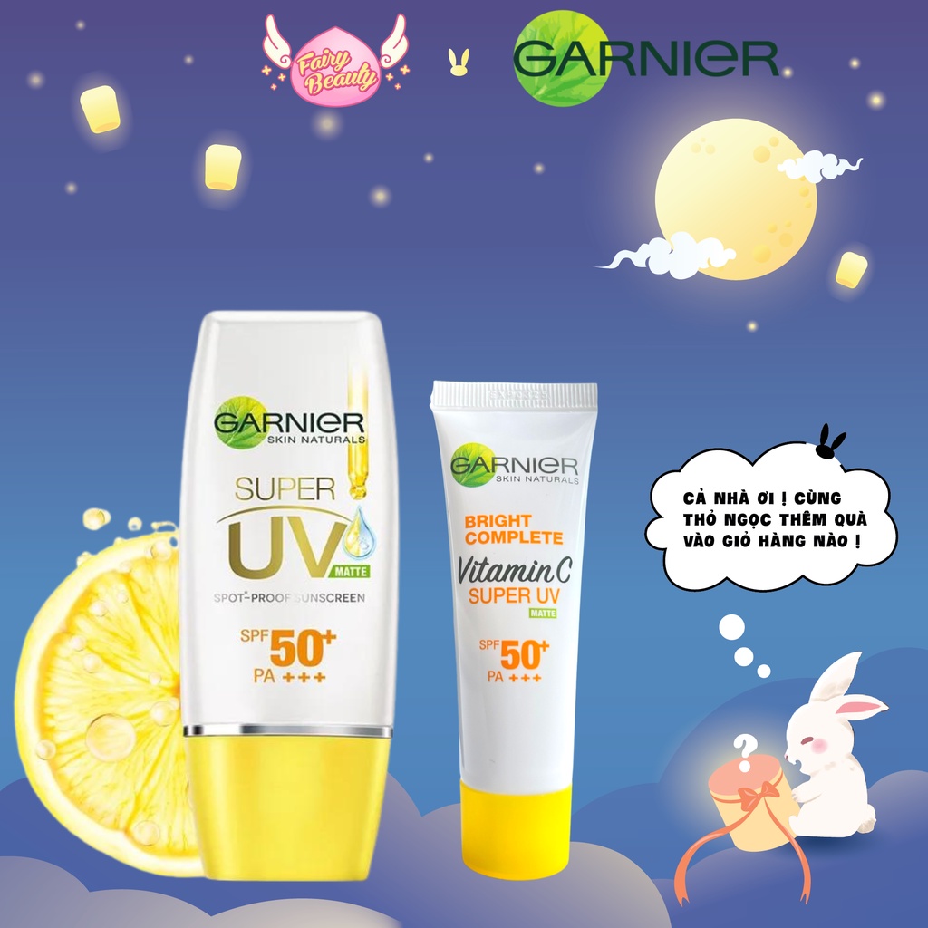 [GARNIER] Kem Dưỡng Chống Nắng Kiềm Dầu Và Sáng Da Hoàn Hảo Chứa SPF 50+ PA+++ Bright Complete Super UV Matte 30ML/15ML