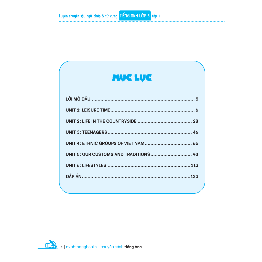 Sách - Combo Luyện chuyên sâu ngữ pháp và từ vựng tiếng anh & Bài tập tiếng anh lớp 8 tập 1