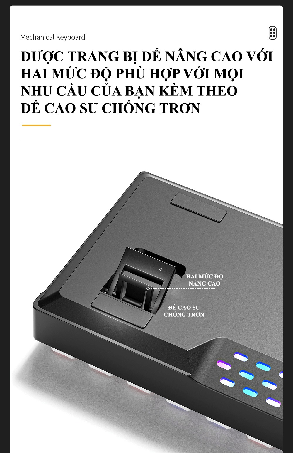 Bàn phím cơ Blue Switch ZIFRIEND KA6406 với thiết kế mini size vô cùng nhỏ gọn kèm theo đèn led RGB - HÀNG CHÍNH HÃNG