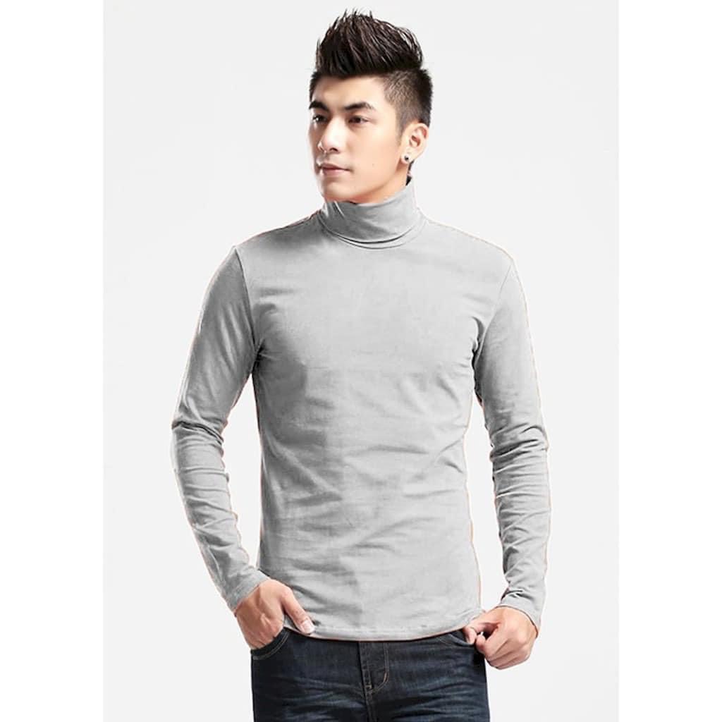 ÁO GIỮ NHIỆT NAM TRƠN MỘT MÀU BÓ NGƯỜI SÀNH ĐIỆU