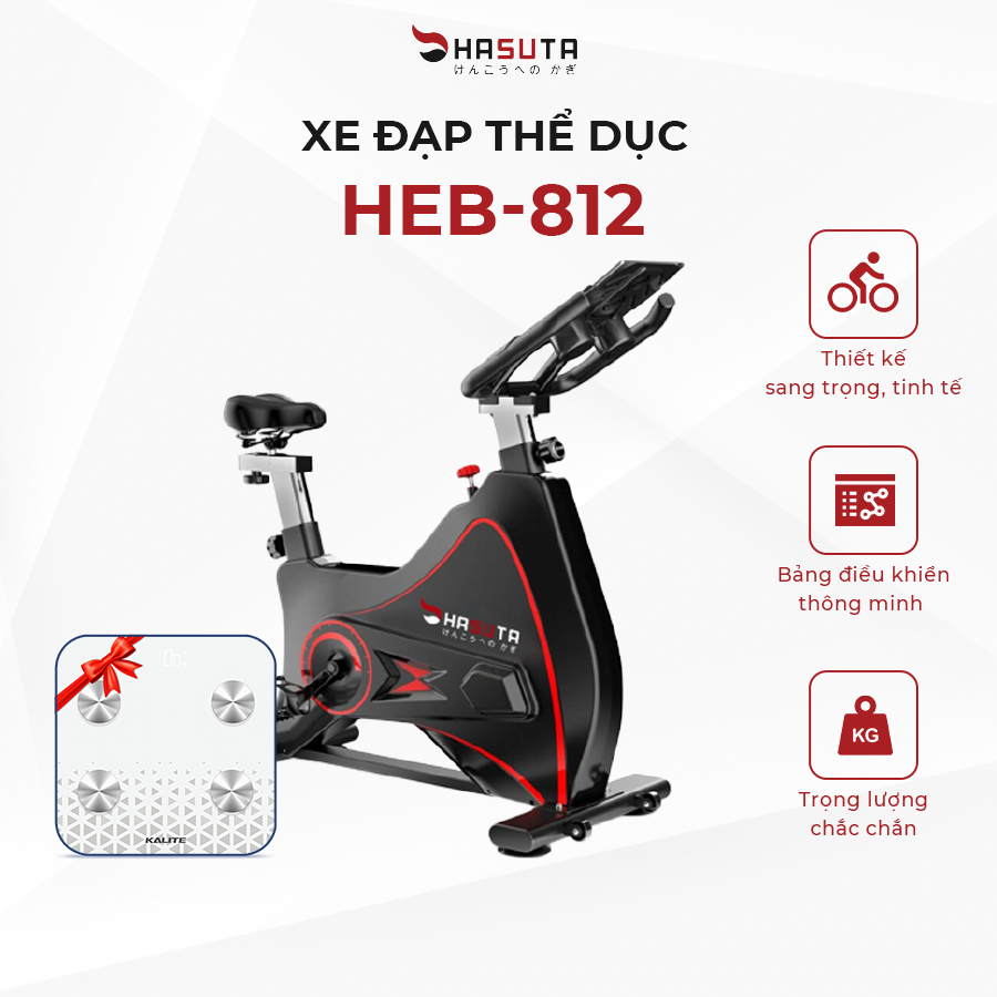 Xe đạp tập thể dục HASUTA HEB-812 - Hàng chính hãng