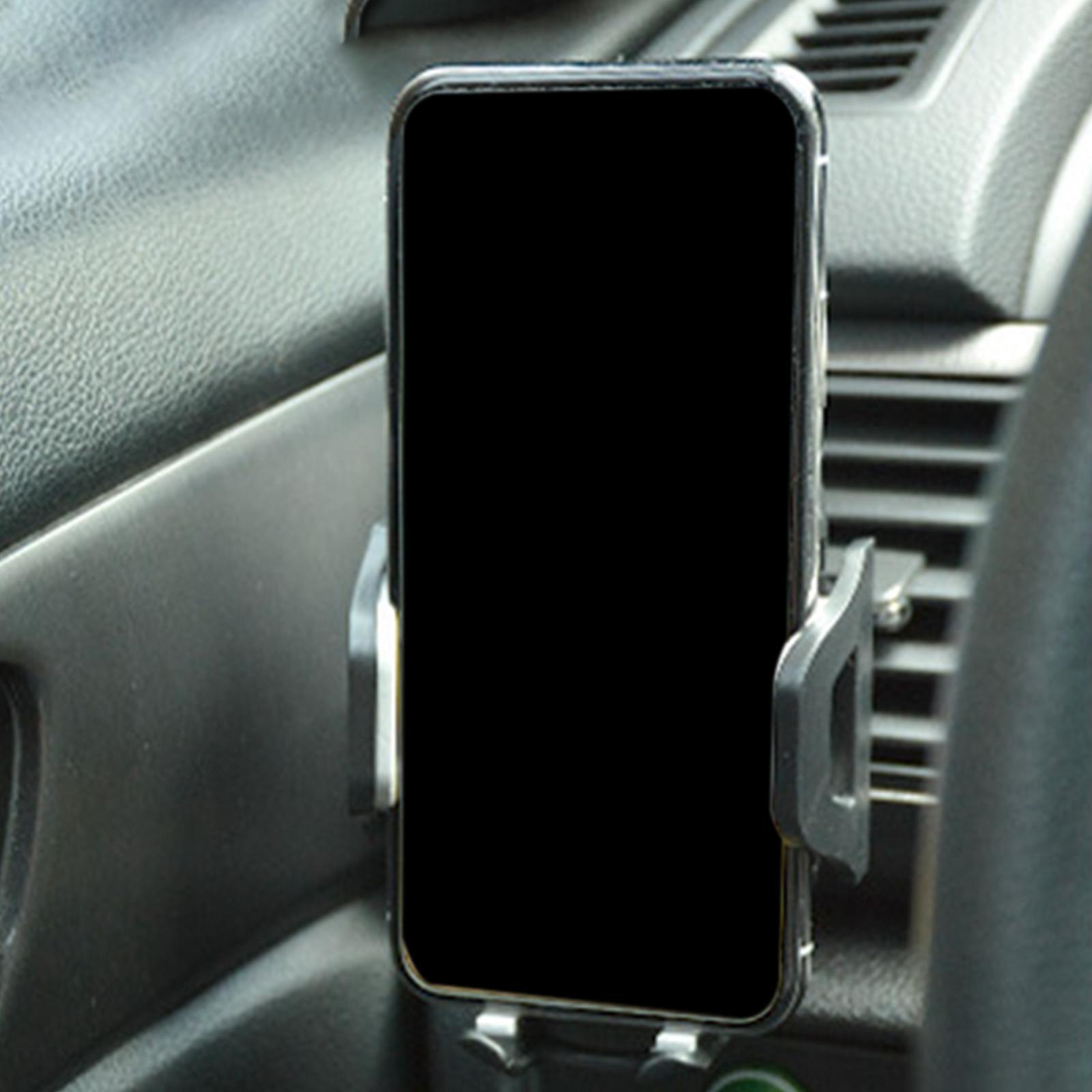 Car Adjustable Phone Holder Dashboard Windshield Mount, One Button Release