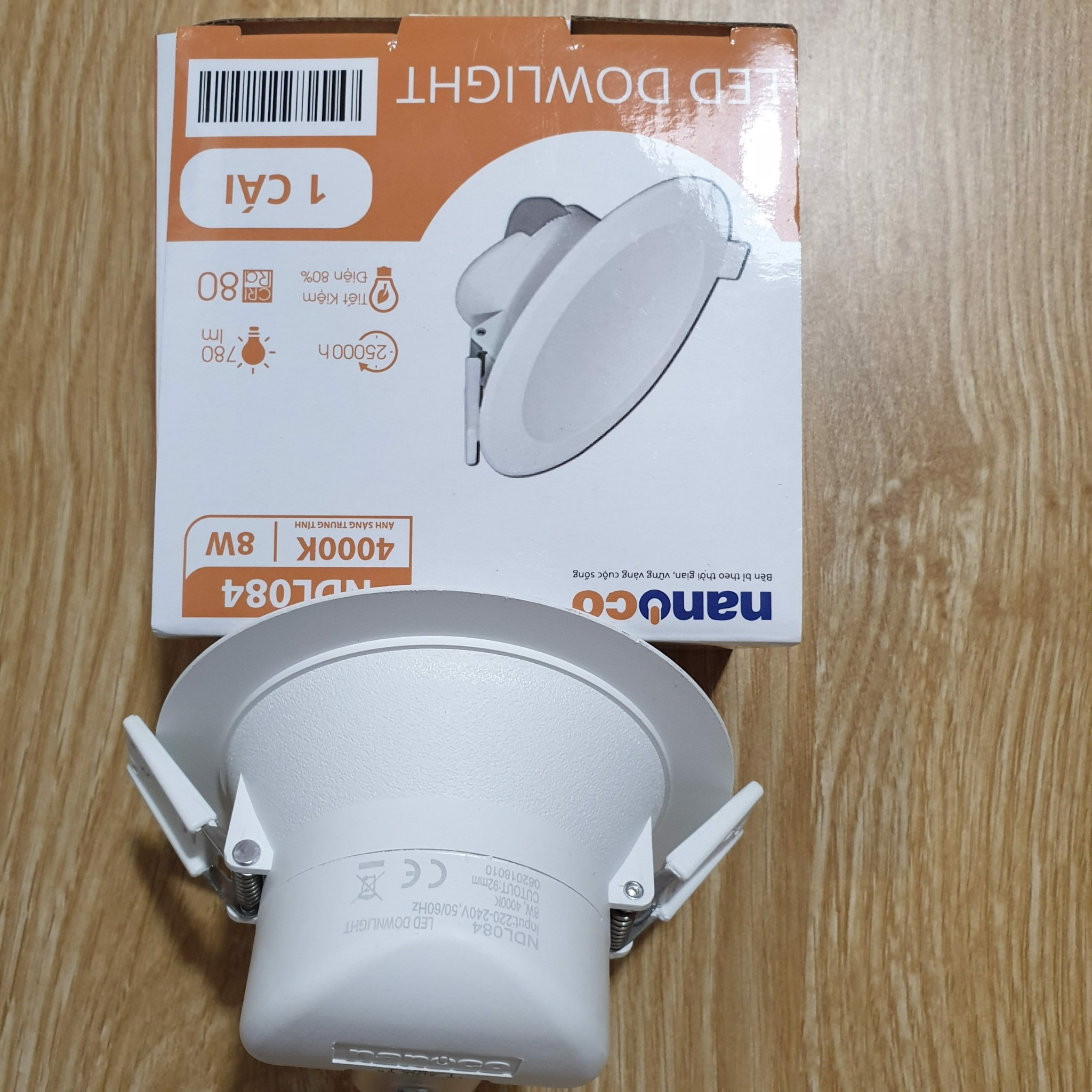 Đèn Led Âm Trần 8W (Ø90) Nanoco - Hàng chính hãng