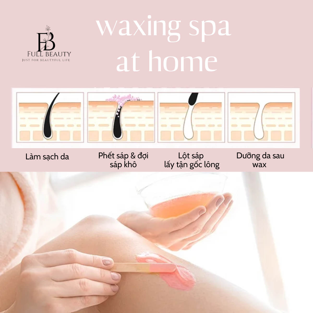 Sáp Wax Lông Sữa Dừa Cao Cấp Premier Full Beauty Hard Wax Beans Coconut