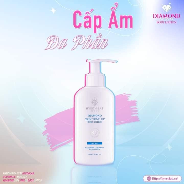 Diamond Skin Tone Up Body Lotion|| Kem Body kim cương Hyeon Lab|| Dưỡng trắng tự nhiên, chống nắng, dưỡng ẩm cho da