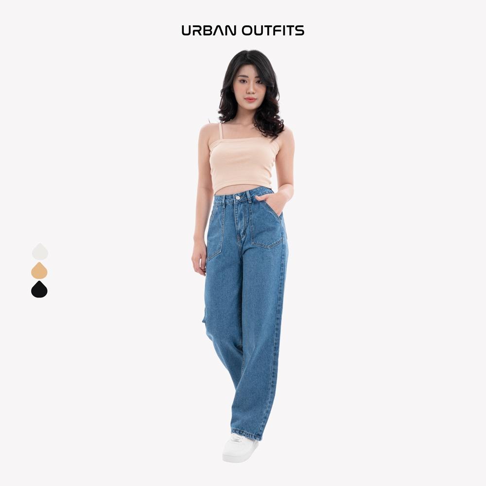 Quần Short Jean Nữ URBAN OUTFITS Dáng Regular Chất Vải Denim Wash Kỹ Không Loang Màu QJR100