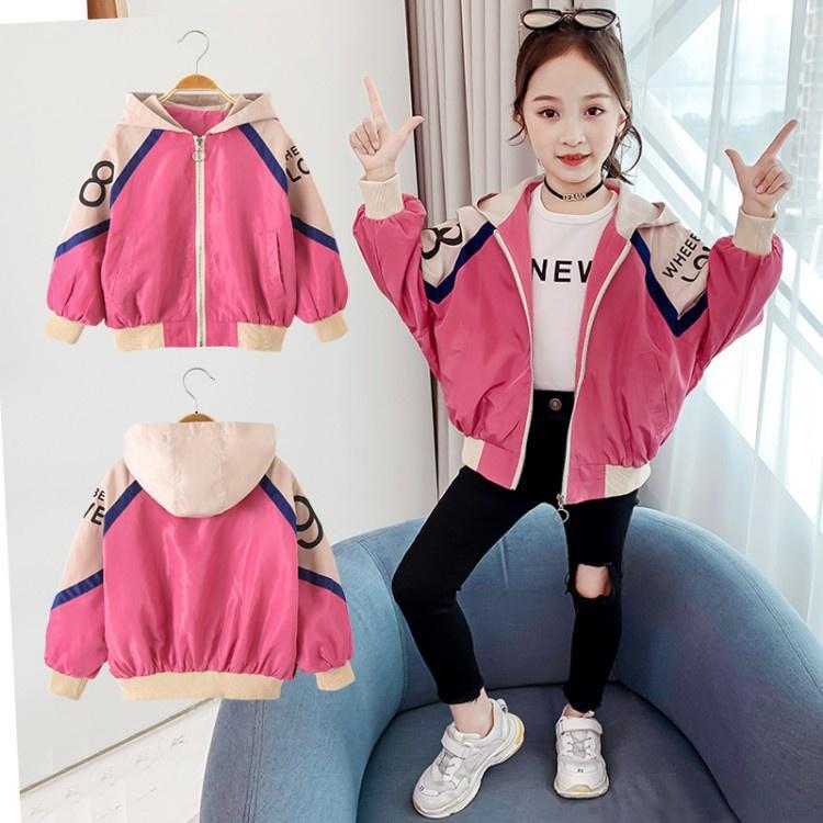 IAK25 Size110-160 (15-43Kg) Áo khoác gió 2 lớp bé gái siêu đẹp, Hàng Quảng Châu Thời trang trẻ em