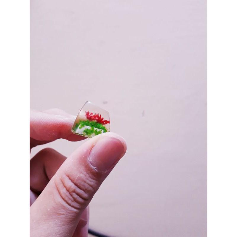 Keycap artisan hoa cúc đỏ trang trí bàn phím cơ SA R1