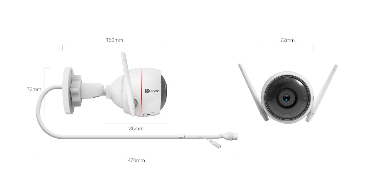 Camera IP Wifi 2MP EZVIZ C3W Full color - TẶNG KÈM THẺ NHỚ 32GB - HÀNG CHÍNH HÃNG 100%